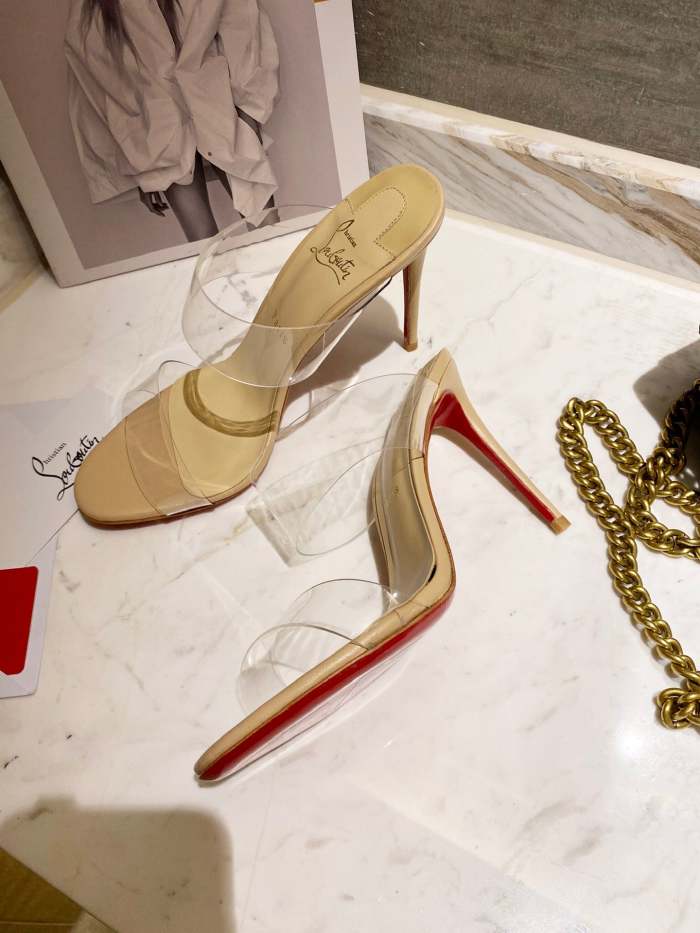 Women transparent heel sandal shoes, heel 10cm, size 35-41, SS50-1168