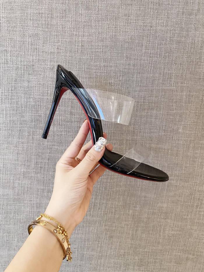 Women transparent heel sandal shoes, heel 10cm, size 35-41, SS50-1166
