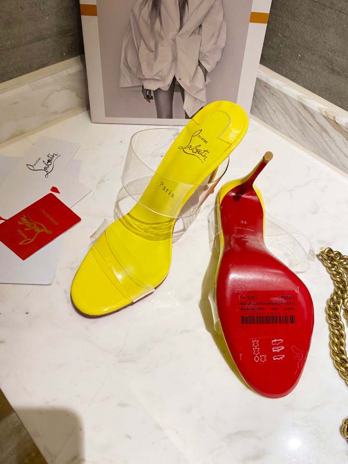 Women transparent heel sandal shoes, heel 10cm, size 35-41, SS50-1165