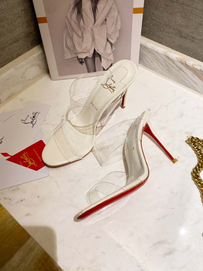 Women transparent heel sandal shoes, heel 10cm, size 35-41, SS50-1167
