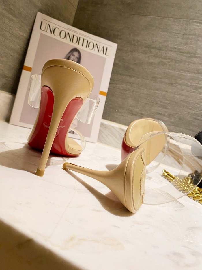 Women transparent heel sandal shoes, heel 10cm, size 35-41, SS50-1168
