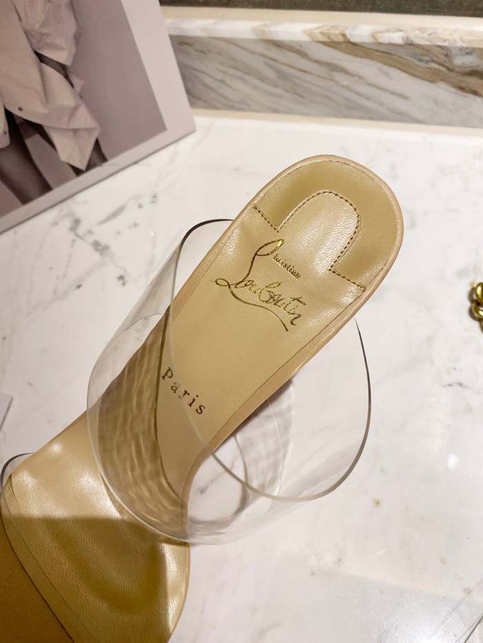 Women transparent heel sandal shoes, heel 10cm, size 35-41, SS50-1168