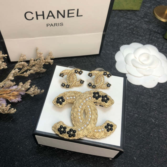 Brooch ang earring jewelry ,with box,  J25-1600-1601