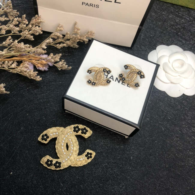 Brooch ang earring jewelry ,with box, J25-1600-1601