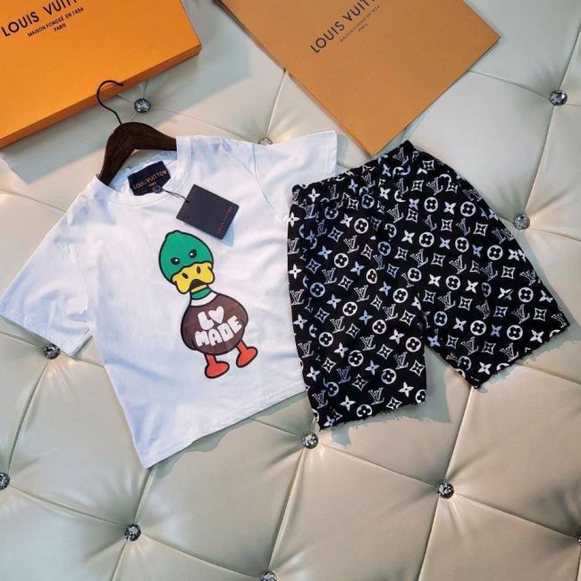 T-shirt + shorts suit Kids set clothes, no box,CL25-902-903