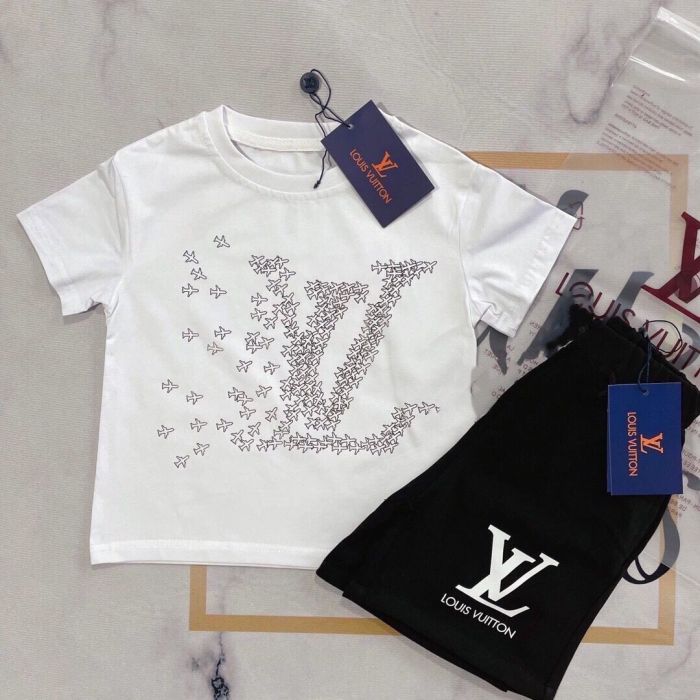 T-shirt + shorts  suit Kids set clothes, no box, CL25-918-919