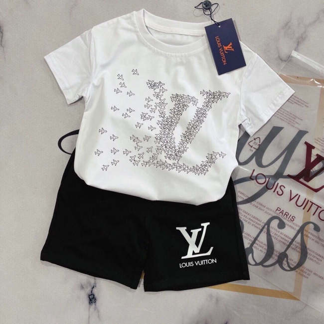 T-shirt + shorts suit Kids set clothes, no box, CL25-918-919