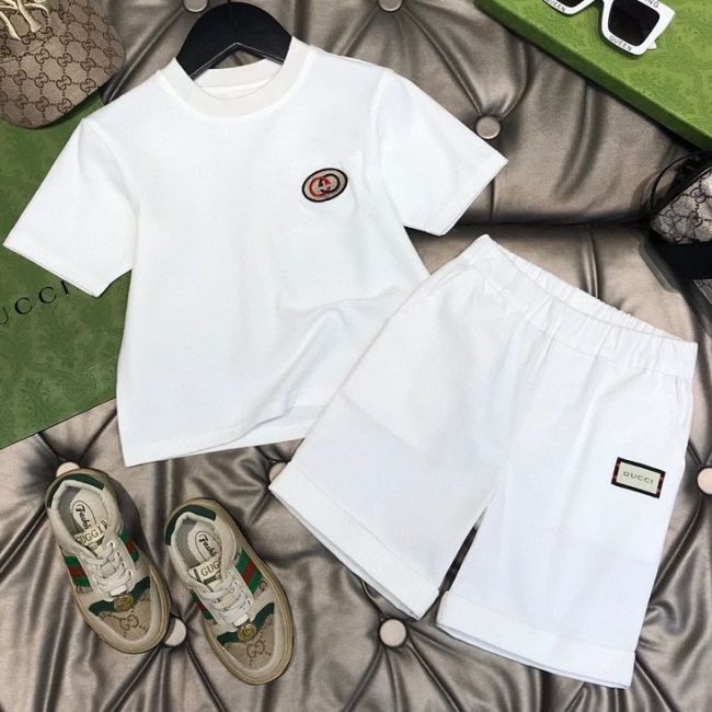 T-shirt + shorts suit Kids set clothes, no box,CL25-884-885
