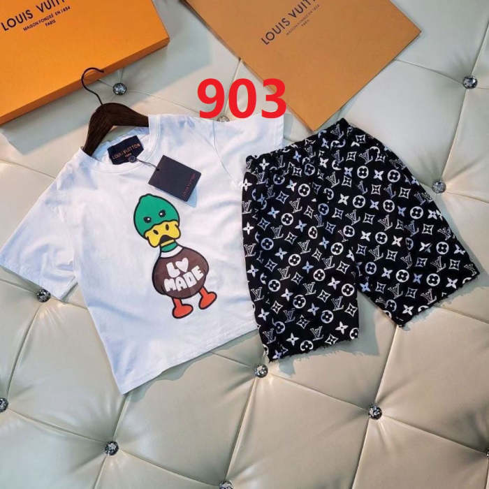 T-shirt + shorts  suit Kids set clothes, no box,CL25-902-903