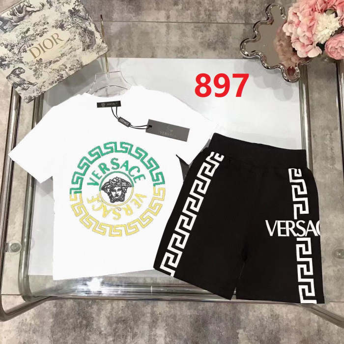 T-shirt +  shorts suit Kids set clothes, no box, CL25-894-897