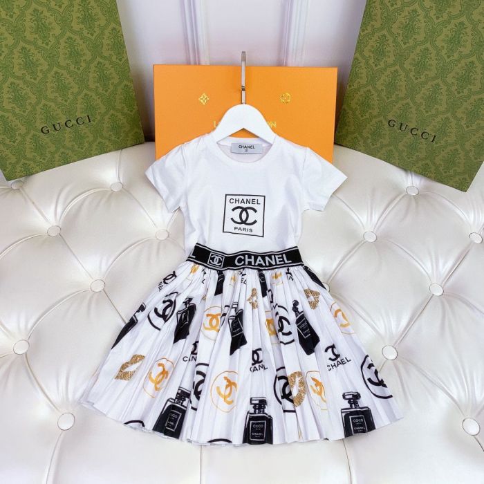 T-shirt + Skirts suit Kids set clothes, no box,CL25-871-872