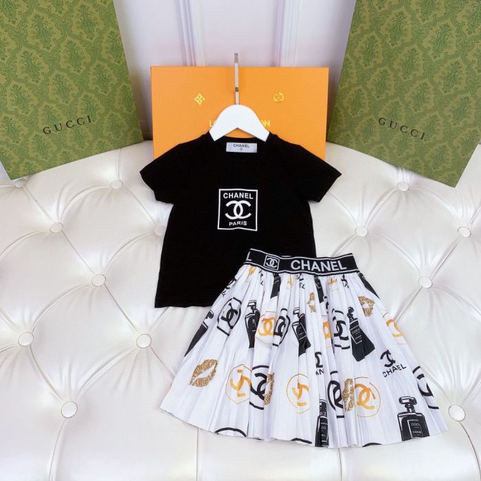T-shirt + Skirts suit Kids set clothes, no box,CL25-871-872