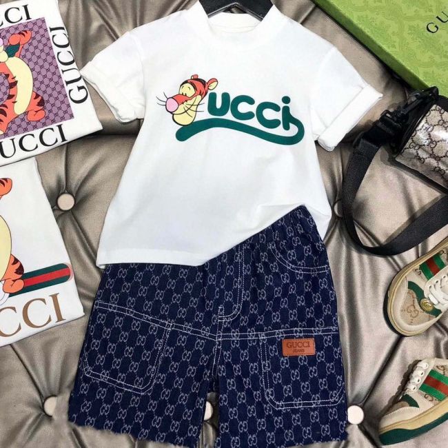 T-shirt + shorts suit Kids set clothes, no box,CL25-886-887