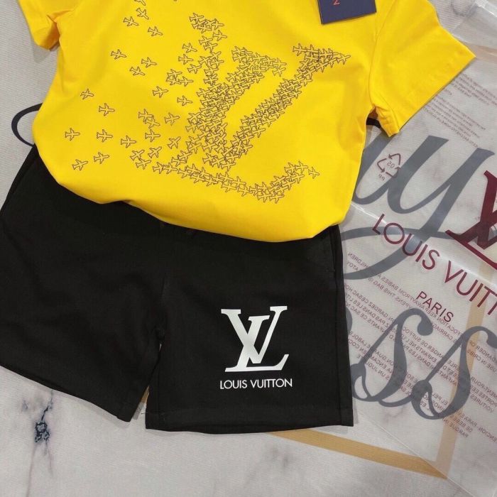 T-shirt + shorts  suit Kids set clothes, no box, CL25-918-919