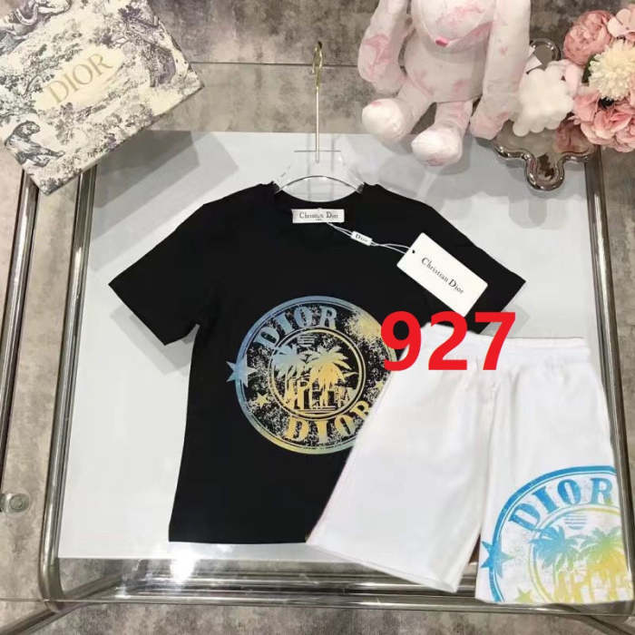 T-shirt + shorts  suit Kids set clothes, no box, CL25-926-927