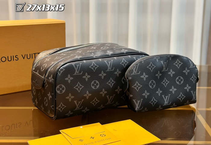 Split leather bag ,3A, size 46x27x22cm, 27x13x15cm, 19x10cm, 4 pieces for set, no box, B75-2832