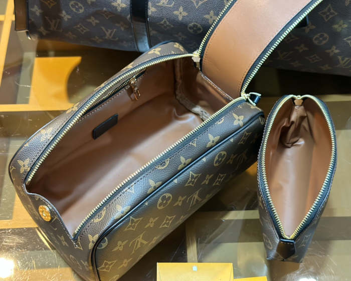 Split leather bag ,3A, size 46x27x22cm, 27x13x15cm, 19x10cm, 4 pieces for set, no box, B75-2837