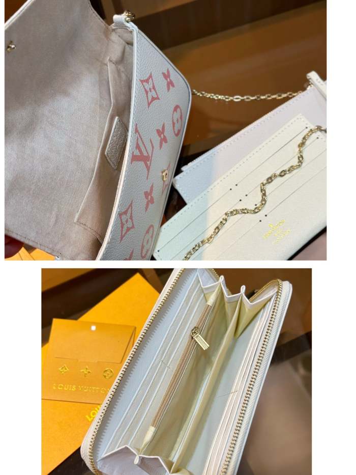 Split leather bag ,3A, size 35x28x15cm, 25x15x5cm, 19x10cm, 3 pieces for set, no box, B75-2844