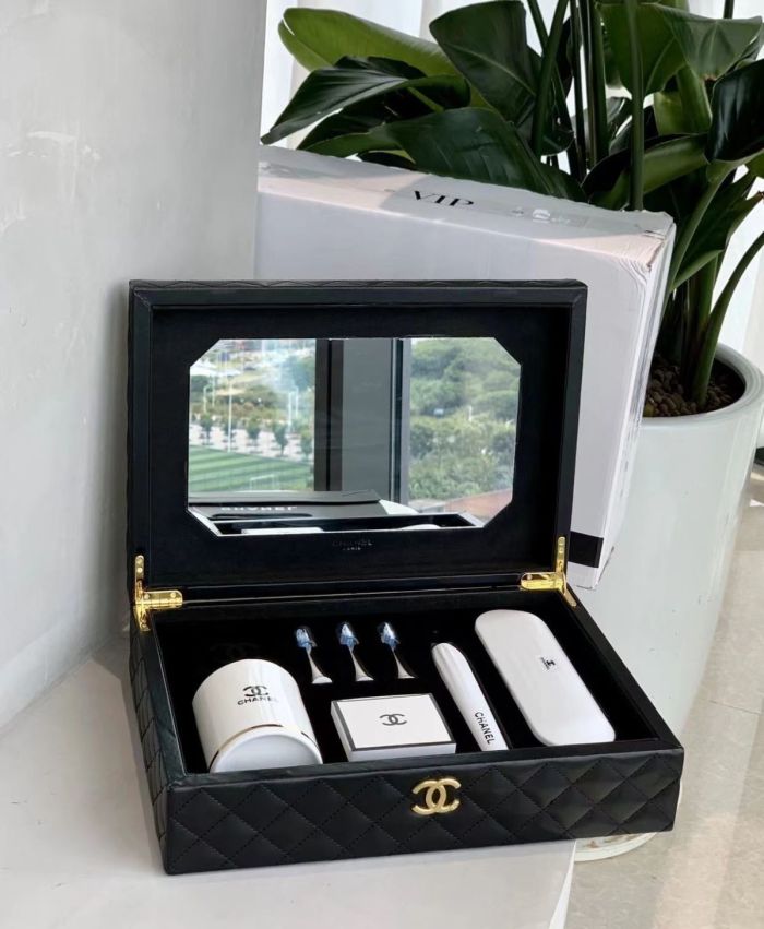 Electric toothbrush Makeup Mirror Toiletries Set, with the leather box ,HSE150-4