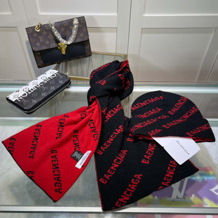 cashmere cotton scarf and hat ,no box. HX68-5-10