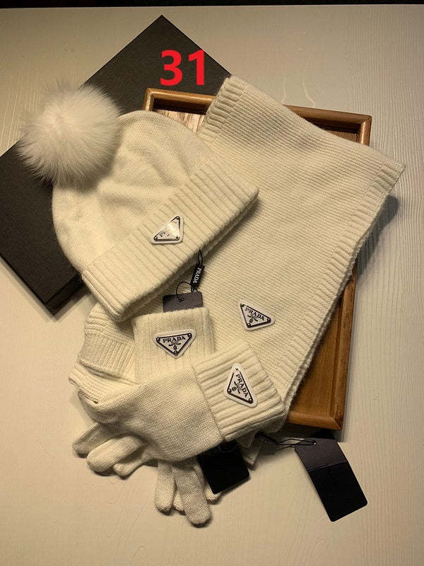 cashmere cotton scarf and gloves and hat ,no box. HX68-28-32