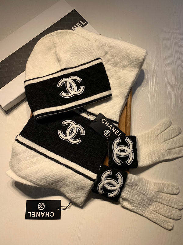 cashmere cotton scarf and gloves and hat ,no box. HX68-23-24