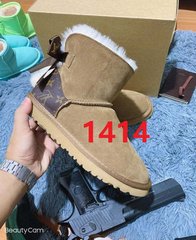 Adult  kids family flat snow boots shoes, wih box, size 25-44, SS50-1413-1414
