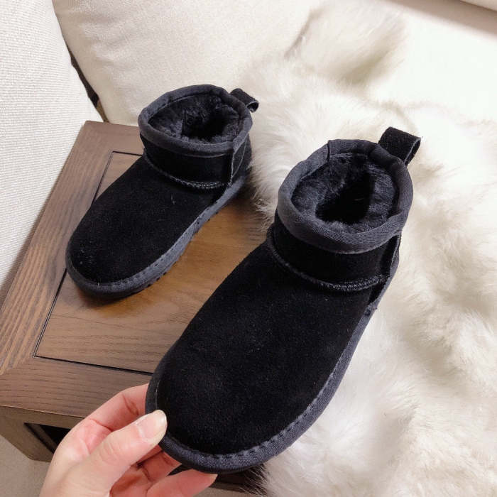 Adult  kids family flat snow boots shoes, wih box, size 25-44, SS40-2-4