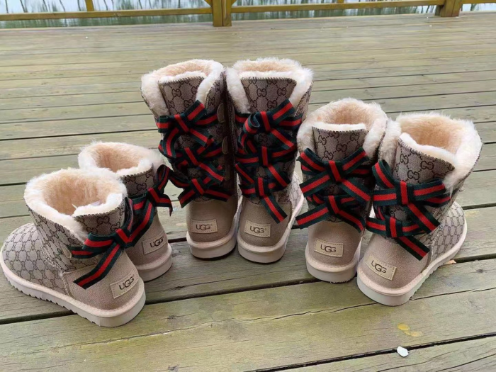 Adult  kids family flat snow boots shoes, wih box, size 25-44, SS70-1785-1787
