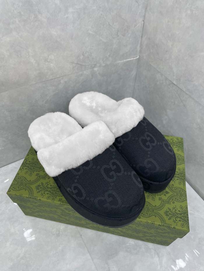 Women flat fur shoes, size 35-43, SS60-2265