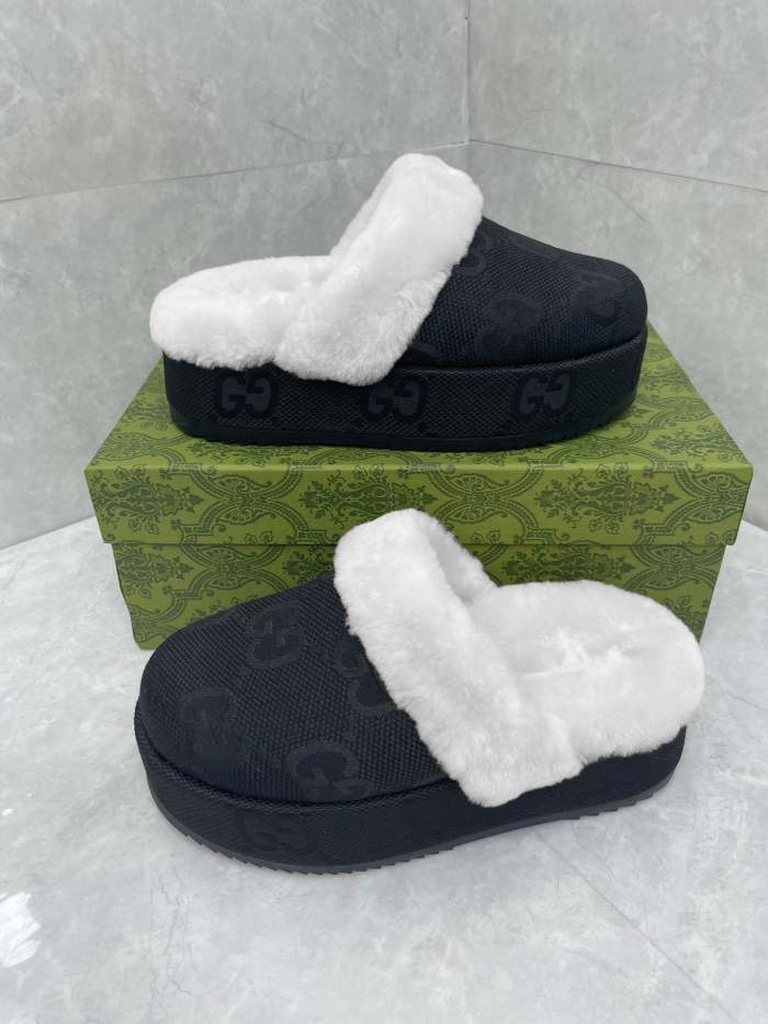 Women flat fur shoes, size 35-43, SS60-2265