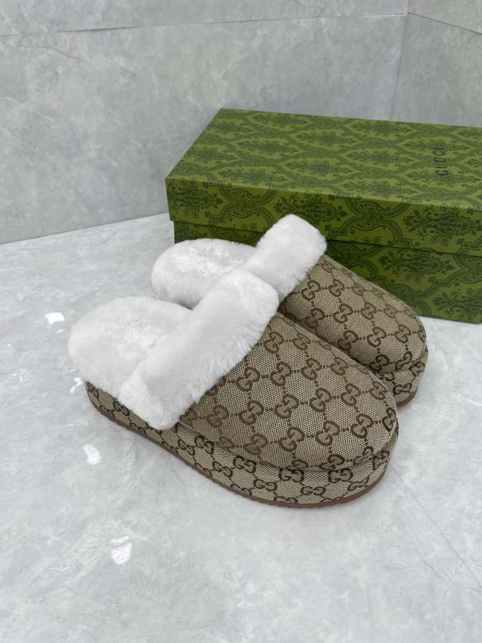 Women flat fur shoes, size 35-43, SS60-2266