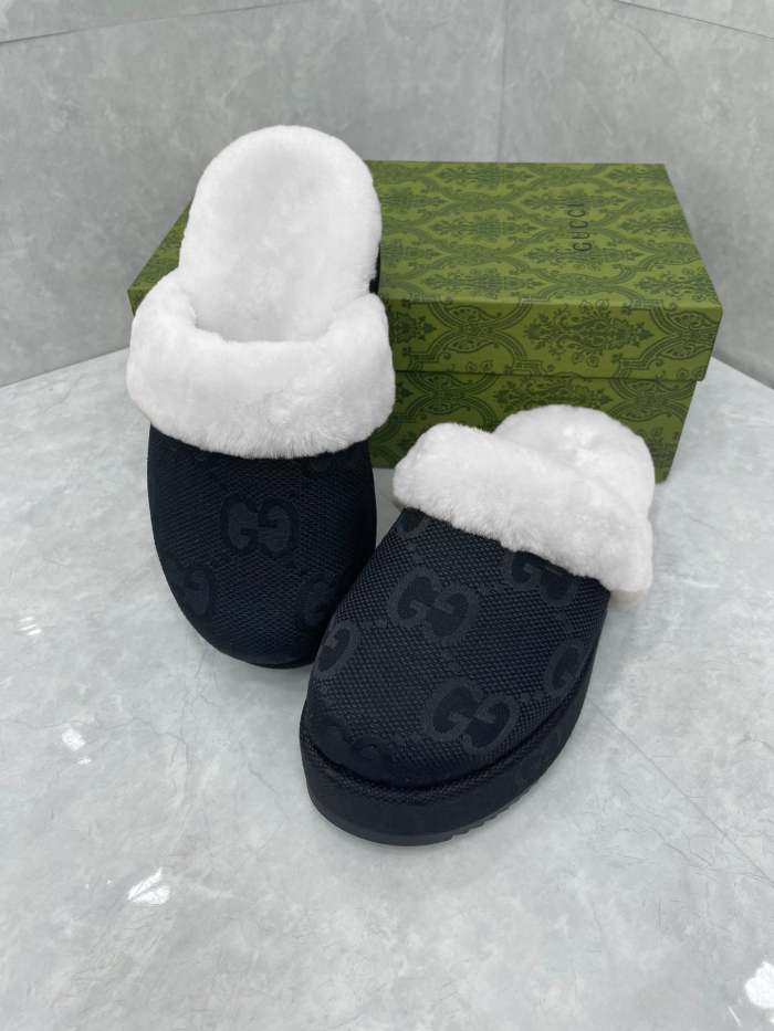 Women flat fur shoes, size 35-43, SS60-2265