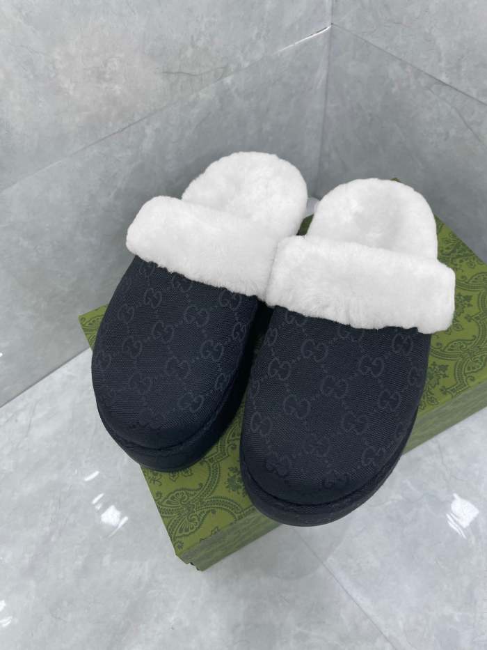 Women flat fur shoes, size 35-43, SS60-2267