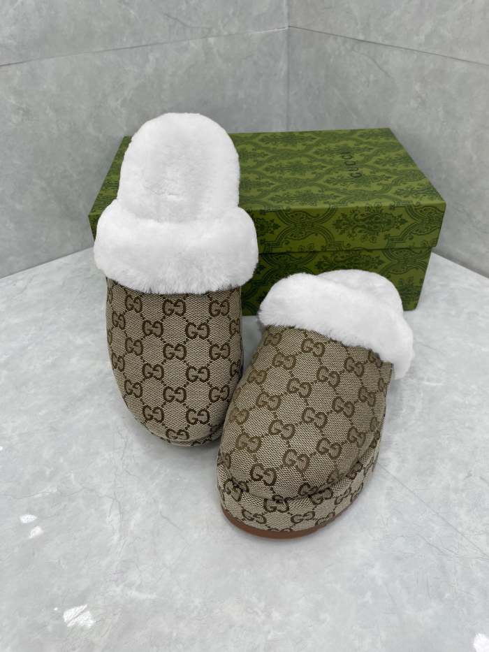 Women flat fur shoes, size 35-43, SS60-2266