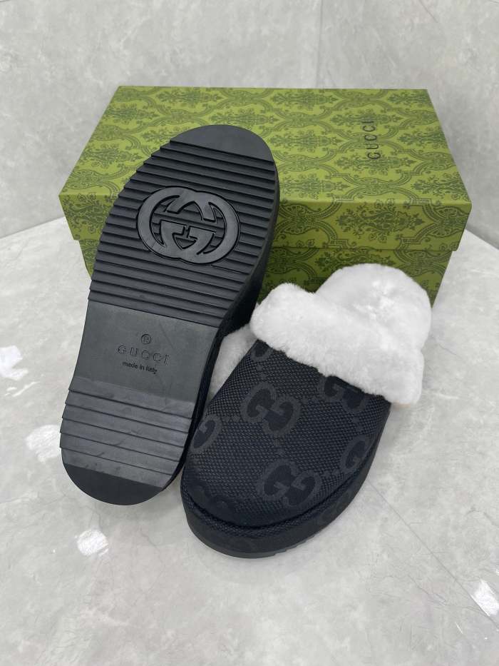 Women flat fur shoes, size 35-43, SS60-2265