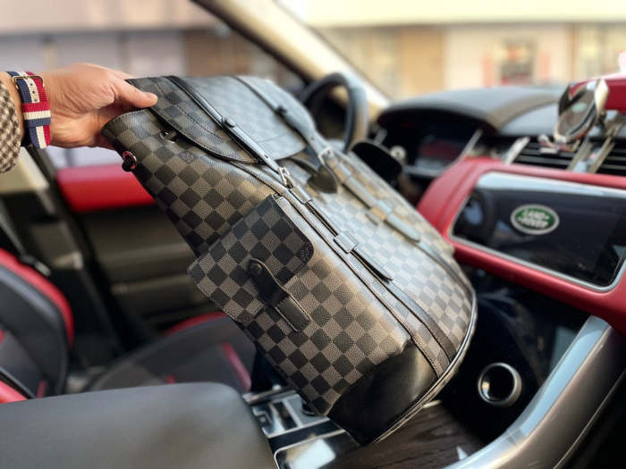 Split leather  bag ,4A,size 41x48x13cm, no box, B88-1681
