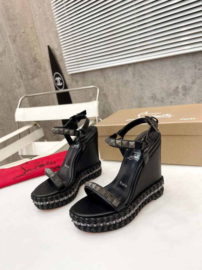 Women Thick-bottomed slipsole sandals shoes,heel 12cm, size 34-41, SS110-424-426