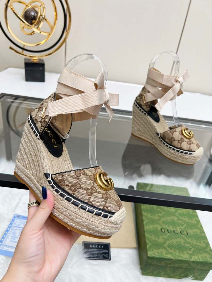 Women Thick-bottomed straw fisherman slipsole sandals shoes, size 35-42, SS98-454