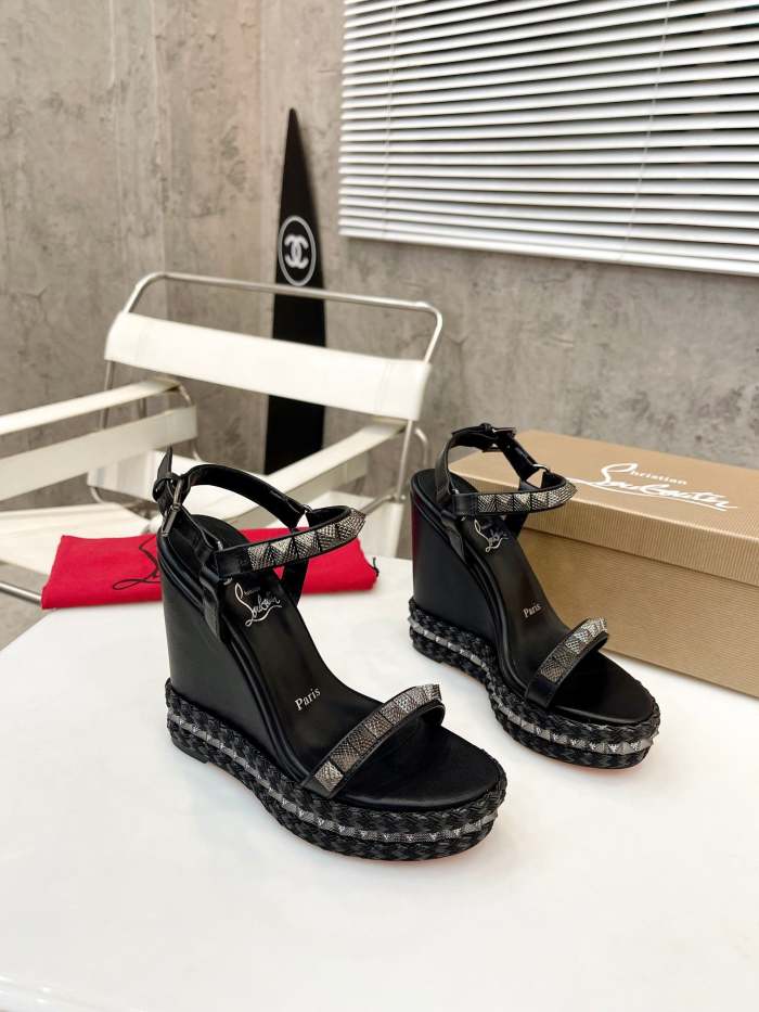 Women Thick-bottomed slipsole sandals shoes,heel 12cm, size 34-41, SS110-424-426