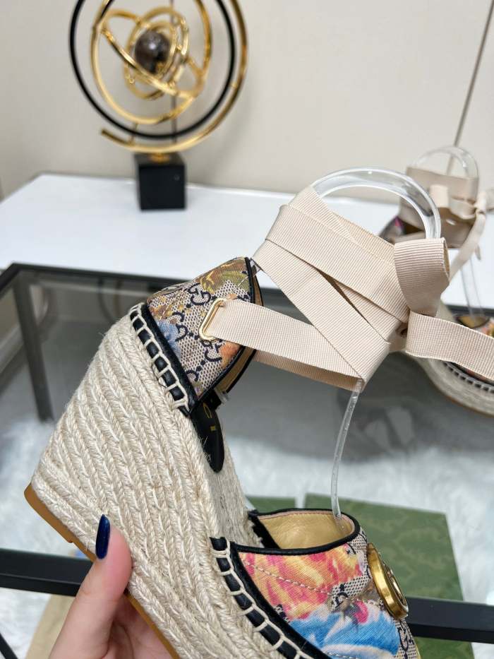 Women Thick-bottomed straw fisherman slipsole sandals shoes, size 35-42, SS98-446