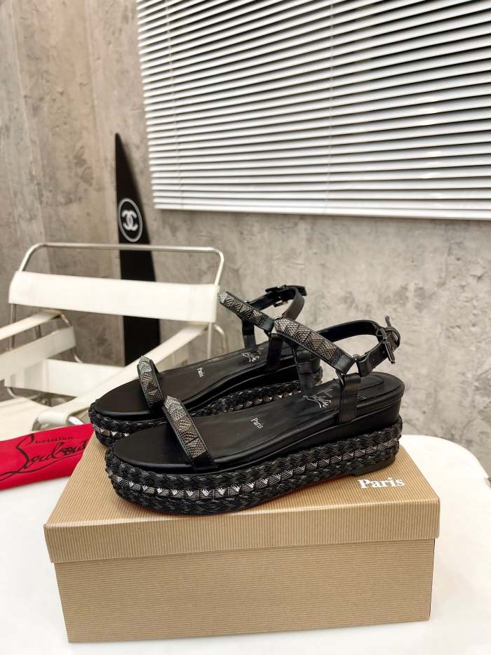 Women Thick-bottomed sandals shoes,heel 6cm, size 34-41, SS98-461-463