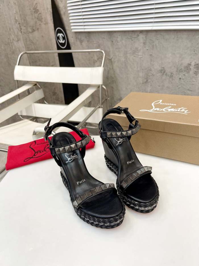 Women Thick-bottomed slipsole sandals shoes,heel 12cm, size 34-41, SS110-424-426