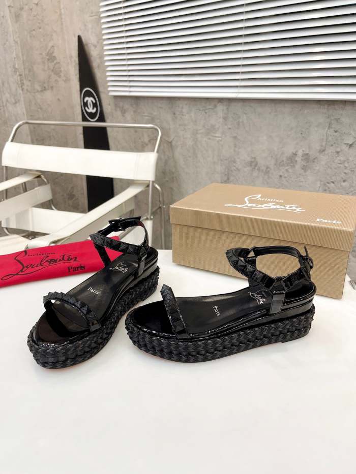 Women Thick-bottomed sandals shoes,heel 6cm, size 34-41, SS98-461-463