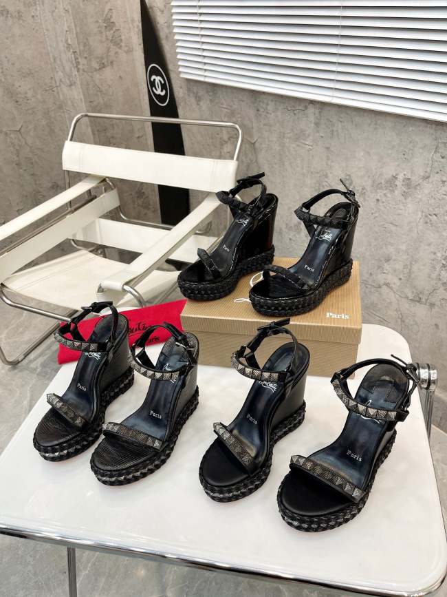 Women Thick-bottomed slipsole sandals shoes,heel 12cm, size 34-41, SS110-424-426