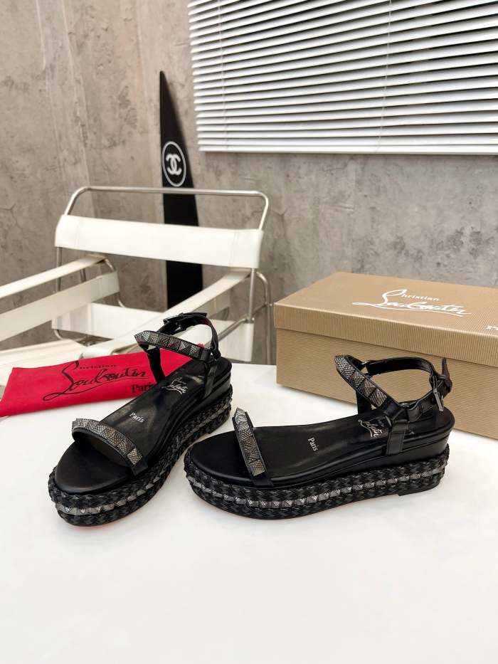 Women Thick-bottomed sandals shoes,heel 6cm, size 34-41, SS98-461-463