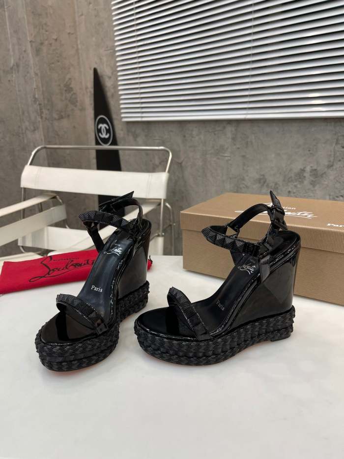 Women Thick-bottomed slipsole sandals shoes,heel 12cm, size 34-41, SS110-424-426