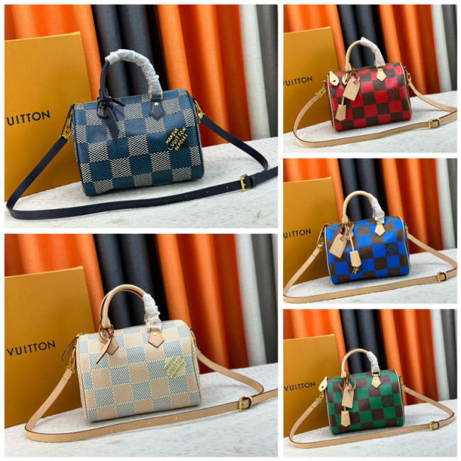 M40584 Speedy canvas leather bag ,5A,size 25x15x15cm, no box, B88-1724-1728