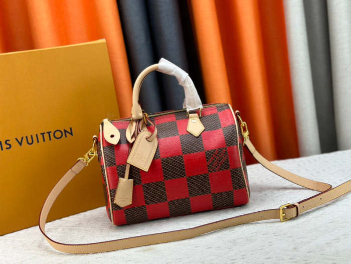 M40584  Speedy canvas leather  bag ,5A,size 25x15x15cm, no box, B88-1724-1728