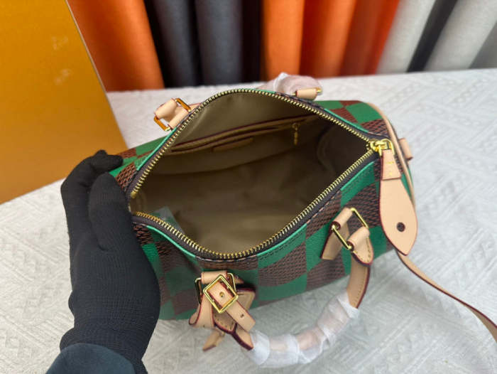 M40584  Speedy canvas leather  bag ,5A,size 25x15x15cm, no box, B88-1724-1728